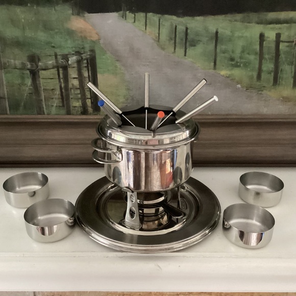 Tramontina 14 Pc Fondue Set 18/10 Stainless Steel Brazil entertaining party food - Picture 8 of 13